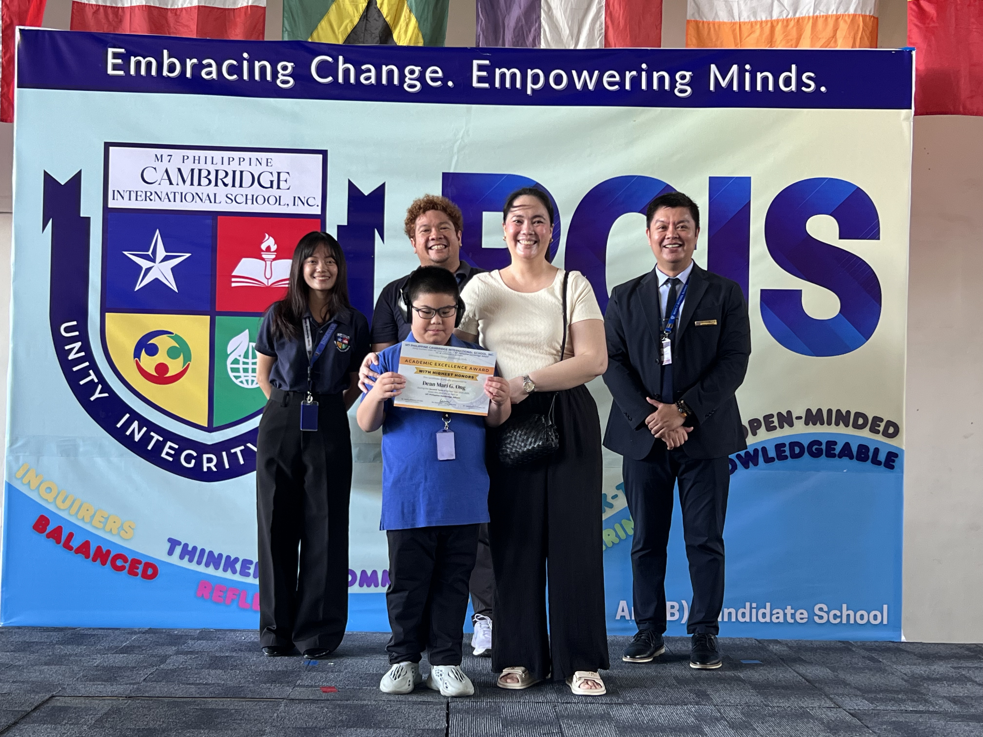 Students participating in a sports event at Philippine Cambridge International School (PCIS), showcasing the school's emphasis on physical fitness and team building.