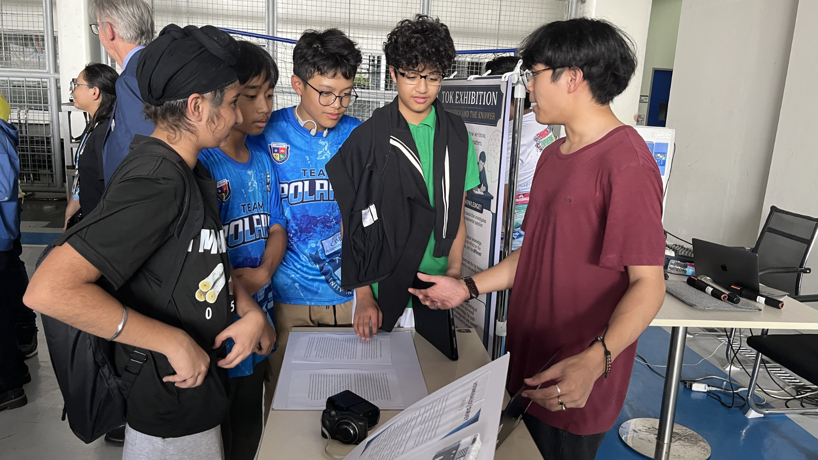 confident student in international school Philippines presenting ideas