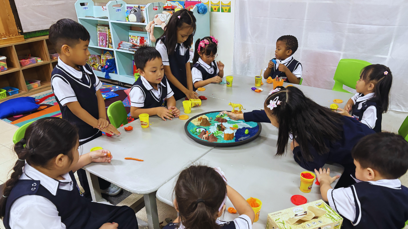 A welcoming classroom with learning materials, collaborative spaces, and student-centered design that supports engagement, academic growth, and personalized learning experiences. 